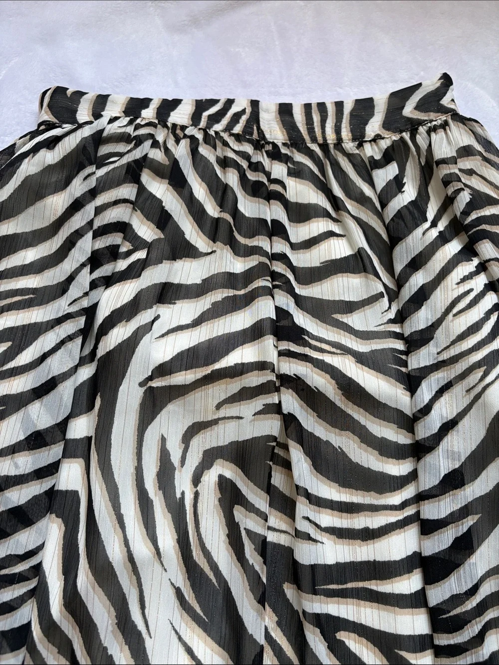 Express Zebra-Print Maxi Skirt - Black & White